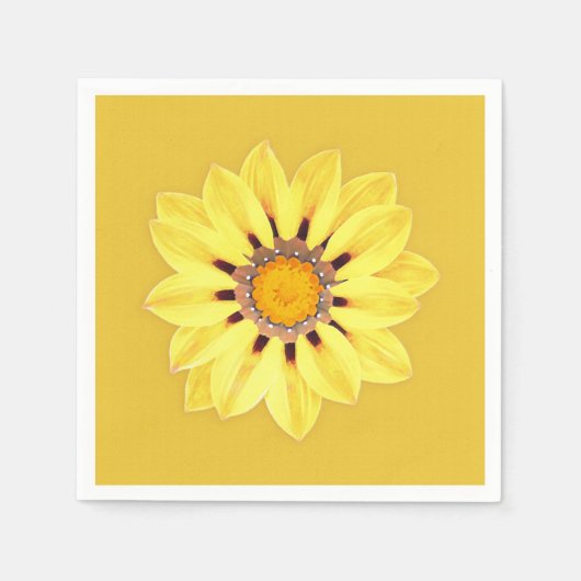 African Daisy / Gazania - Mustard Gold Serviette (Vorderseite)