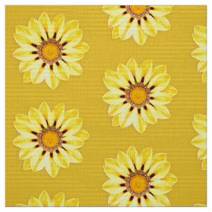 African Daisy / Gazania - Mustard Yellow Stoff