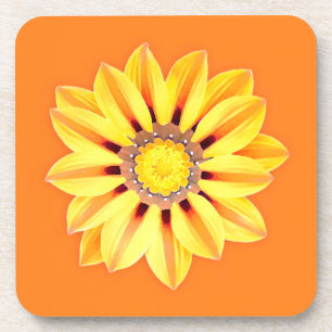 African Daisy / Gazania - Orange und Gelb Getränkeuntersetzer