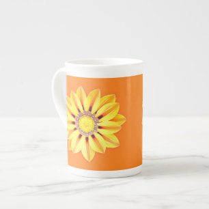 African Daisy / Gazania - Orange und Gelb Porzellantasse