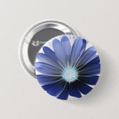 African Daisy Glows Blue Button (Vorne & Hinten)