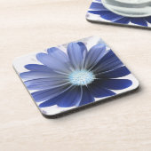 African Daisy Glows Blue Cork Untersetzer (Linke Seite)