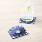 African Daisy Glows Blue Cork Untersetzer (Rechte Seite)