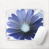 African Daisy Glows Blue Mousepad (Mit Mouse)