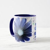 African Daisy Glows Blue Tasse (Vorderseite Links)