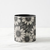 African Daisy Graustufen zeichnend Tasse (Zentrum)