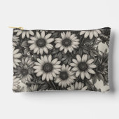 African Daisy Graustufen zeichnend Zubehörtasche (Vorderseite)