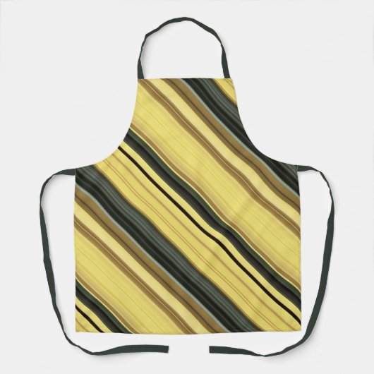 African Daisy Green and Yellow Strip Schürze (Vorderseite)