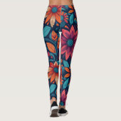 African Daisy Pattern Fresh and Vibrany Leggings (Rückseite)