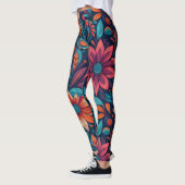 African Daisy Pattern Fresh and Vibrany Leggings (Links)