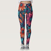 African Daisy Pattern Fresh and Vibrany Leggings (Vorderseite)