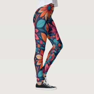 African Daisy Pattern Fresh and Vibrany Leggings