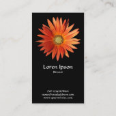 African Daisy - Schwarz Visitenkarte (Rückseite)