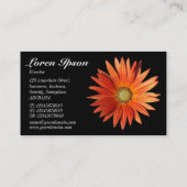 African Daisy - Schwarz Visitenkarte (Rückseite)