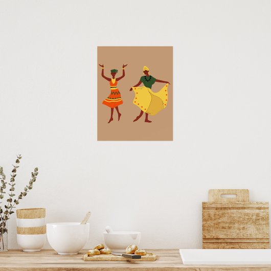 African Dancers Poster (Küche)