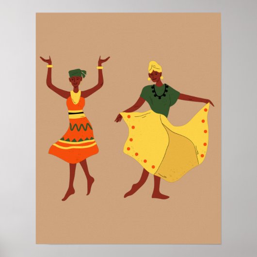 African Dancers Poster (Vorne)