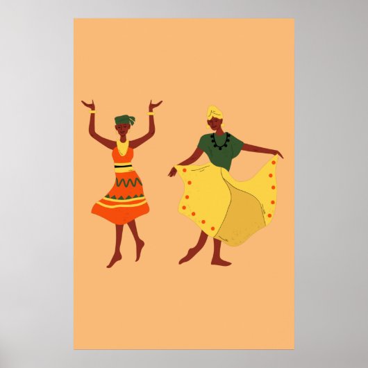 African Dancers Poster (Vorne)