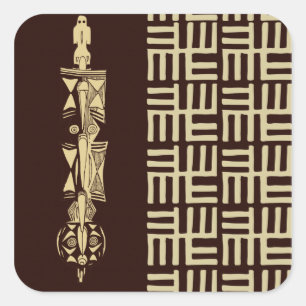 African Design #1 @ Stylnic Quadratischer Aufkleber