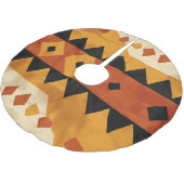 African design background in brown and black polyester weihnachtsbaumdecke (Schrägansicht)