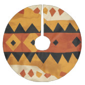 African design background in brown and black polyester weihnachtsbaumdecke (Vorderseite)
