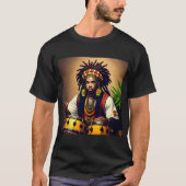 African Design Black T - Shirt (Vorderseite)