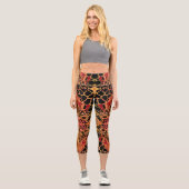 African Design Giraffes Capri Leggings (Vorderseite)