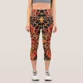 African Design Giraffes Capri Leggings (Vorderseite)
