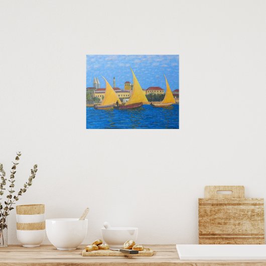African Dhow in Sansibar Poster (Küche)