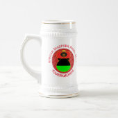 African Diaspora Angel Red Personalisiert Bierglas (Links)