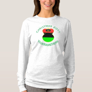 African Diaspora Engel Weihnachtsflagge Personalis T-Shirt