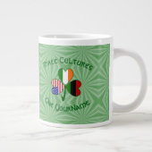 African Diaspora Irish American Kleeblatt Personal Jumbo-Tasse (Rechts)