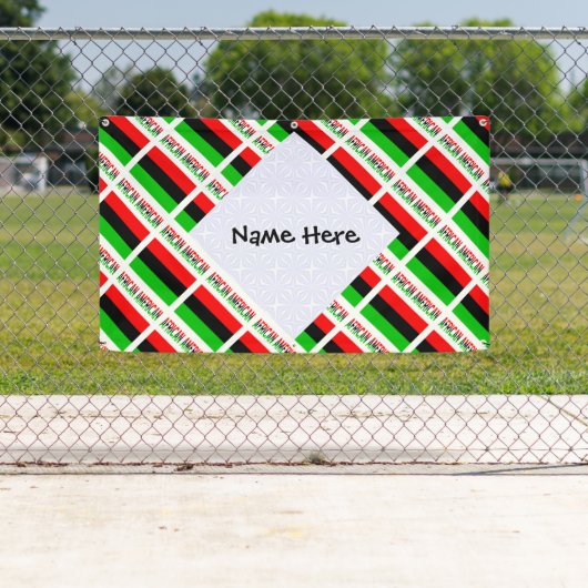 African Diaspora oder American Flag Tiles Personal Banner (Insitu)