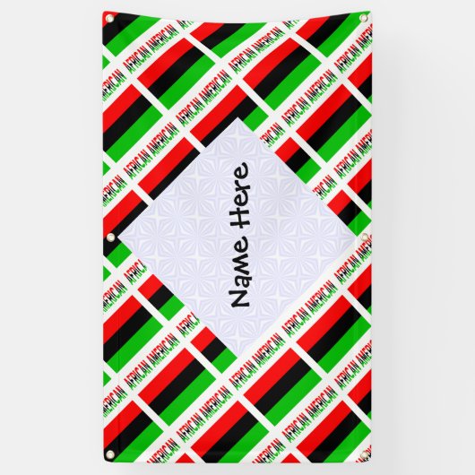 African Diaspora oder American Flag Tiles Personal Banner (Vertikal)