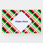 African Diaspora oder American Flag Tiles Personal Banner (Horizontal)