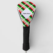 African Diaspora oder American Flag Tiles Personal Golf Headcover (Vorderseite)