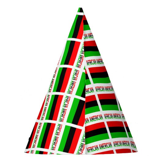 African Diaspora oder American Flag Tiles Personal Partyhütchen (Rückseite)
