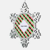 African Diaspora oder American Flag Tiles Personal Schneeflocken Zinn-Ornament (Rechts)