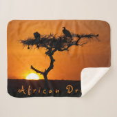 African Dream sunset romantic foto with text Sherpadecke (Vorderseite (Horizontal))