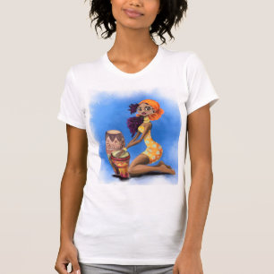 African Drummer Girl T - Shirt