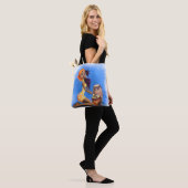 African Drummer Girl Tote Bag Tasche (Am Model)