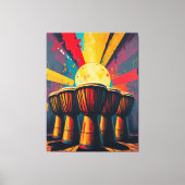 African Drums Wall Art - Bold Abstrakt Music Print Leinwanddruck (Vorderseite)