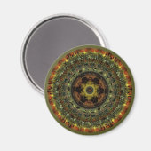 African Dusk Mandala Kühlschrankmagnet (Vorderseite/Rückseite)