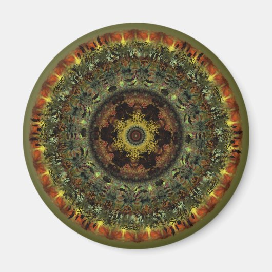 African Dusk Mandala Kühlschrankmagnet (Vorne)
