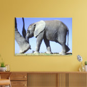 African Elephant Calf Leinwanddruck (Insitu (Wohnzimmer))