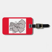 African ELEPHANT - gefährdetes Tier - Rot Gepäckanhänger (Vorderseite horizontal)