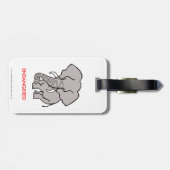 African ELEPHANT - gefährdetes Tier - Rot Gepäckanhänger (Rückseite horizontal)