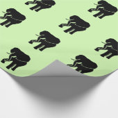 African Elephant Green Geschenkpapier (Ecke)