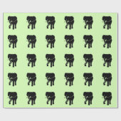 African Elephant Green Geschenkpapier (Flach)