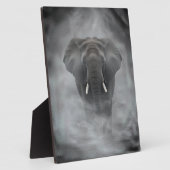 African Elephant in Misty Fog Serene Impasto Fotoplatte (Seite)