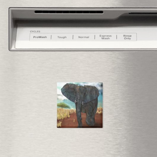 African Elephant Magnet (In Situ (Geschirrspüler))